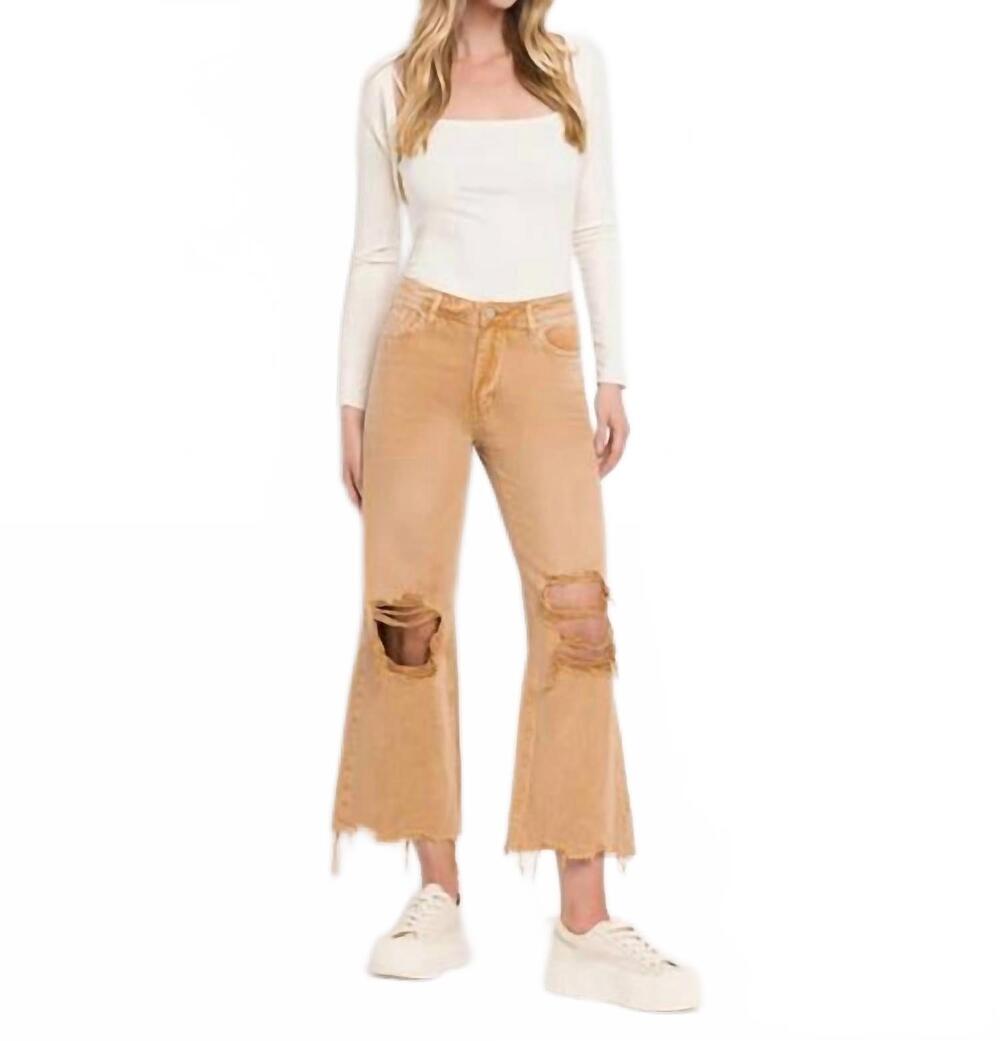 NEW VERVET BY FLYING MONKEY super high rise 90s vintage crop flare jeans in kiss